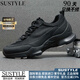 SUSTYLE國際品牌男鞋2026春夏新款真皮運動(dòng)旅游鞋軟厚底百搭商務(wù)休閑皮鞋 黑色升級版 40