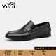VOLO犀牛男鞋商務(wù)正裝鞋男士休閑皮鞋英倫西裝一腳蹬小皮鞋樂(lè )福鞋婚鞋 黑灰 42