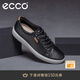 愛(ài)步（ECCO）休閑鞋 板鞋男鞋男士平底耐磨皮鞋低幫鞋子男 柔酷7號430004 HL 黑色43000401001 43