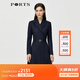 PORTS寶姿秋冬新品女裝長(cháng)袖中長(cháng)連衣裙ALM9N013LCF030 丈青-1 XS (2)