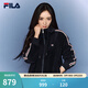 FILA 斐樂(lè )楊冪同款官方女士針織連帽外套2026春新款時(shí)尚休閑夾克上衣 傳奇藍-NV M 165/84A/M