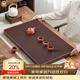金鑲玉 德國電木茶盤(pán)家用大號排水式茶臺整塊紅料電膠木簡(jiǎn)易茶托盤(pán) 圓角無(wú)邊紅電木茶盤(pán)80*50