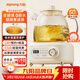 九陽(yáng)（Joyoung）凈萃全玻璃0膠水養生壺  辦公室多功能煮茶器花茶壺 燒水壺恒溫電熱水壺 24h預約保溫 1L WY107