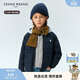 Teenie Weenie Kids小熊童裝24冬季新款男女童寶輕薄刺繡羽絨服 藏青色 120cm