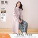 香影粉紫色雙面呢羊毛大衣女2025冬季新款過(guò)膝中長(cháng)款寬松毛呢外套 粉紫 S 155/80A/85-95斤