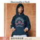Abercrombie & Fitch美式復古時(shí)尚百威圖案抓絨連帽衛衣25秋冬男裝女裝122-5649 黑色 M (180/100A)