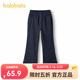 巴拉巴拉balaone兒童牛仔褲女童喇叭褲2025秋新款彈力親膚長(cháng)褲子 牛仔中藍88201 110