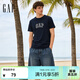 GAP男女裝春季款純棉字母logo短袖T恤常規上衣美版570044 海軍藍 L 美碼 XL亞洲碼185/104A 【偏小，建議選大一碼】