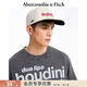 Abercrombie & Fitch男裝秋季美式百搭澤西風(fēng)潮流撞色硬頂遮陽(yáng)帽鴨舌帽112-5042 黑白拼色 均碼 ONE SIZE