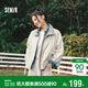 森馬（Semir）外套女春季拼接格子oversize花苞2026復古松弛感夾克10A126108002