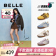 百麗（Belle）張凌赫同款彩虹豆透氣新款德訓鞋女商場(chǎng)運動(dòng)阿甘鞋D5R1DAM6預售 芥末黃【周雨彤同色】 (熱賣(mài)色） 37