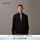 Calvin KleinJeans秋冬男士商務(wù)休閑青年通勤ck刺繡拉鏈立領(lǐng)針織開(kāi)衫外套 UB1-太空黑 M