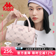 Kappa卡帕 女單肩斜挎包時(shí)尚百搭波士頓包通勤老花手提包生日禮物 桃氣粉