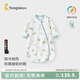 童泰（TONGTAI）嬰兒睡袋純棉恒溫寶寶雙層長(cháng)袖連體睡衣男女童防驚跳防踢被 綠色-恒溫【春秋雙層 室溫20-26℃】 M【適合身高65-85cm】建議年齡9個(gè)月-2歲