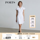 PORTS寶姿 商場(chǎng)同款新品女裝甜美荷葉系帶連衣裙三醋纖SL8D049KWB008 白色 M 6