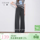 三彩2026春季新款簡(jiǎn)約高腰休閑褲垂感糯米絨直筒褲長(cháng)褲拖地褲M(mǎn) 深邃灰 S 155/64A 155/64A
