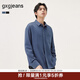 gxgjeans男裝 多色口袋設計基礎通勤商務(wù)長(cháng)袖襯衫打底 25秋新品 藍色 M (170)