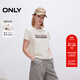 ONLY2025秋季新款時(shí)尚百搭字母印花圓領(lǐng)正肩短袖T恤女|125101008 S00 白色 S （尺碼偏小，建議卡碼選大）