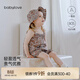 babylove女寶寶套裝夏季薄款高支純棉嬰幼兒吊帶上衣花苞褲兩件套衣服 瑪雅公主 薄款 80