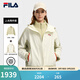FILA 斐樂(lè )官方女士棉服兩件套冬季新款時(shí)尚休閑舒適連帽外套 云峯白-IV M 165/84A/M