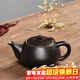 瓷牌茗茶具黑陶茶壺陶瓷功夫茶具泡茶壺過(guò)濾側把防燙黑禪風(fēng)粗陶普洱紅茶單壺 【黑陶螺紋】茶壺