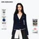 ANN ANDELMAN【白鹿同款】2026新款拼接針織衫假兩件長(cháng)袖V領(lǐng)開(kāi)衫 深寶藍 S