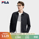 FILA 斐樂(lè )官方男士針織長(cháng)袖外套2026夏新款翻領(lǐng)夾克舒適休閑上衣 傳奇藍-NV XL 180/100A/XL