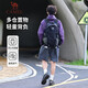 駱駝（CAMEL）戶(hù)外登山包專(zhuān)業(yè)徒步旅游防水輕便背包雙肩包574D789643幻影黑