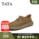 TATA復古打孔透氣皮鞋男士棕色真皮爸爸鞋夏新款73X20BM5 棕色 42