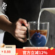 九土馬克杯手工雙層玻璃杯貓咪杯子辦公咖啡杯女用貓杯藝術(shù)茶水杯 藍A