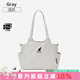 KANGOL官方腋下包包女包休閑百搭單肩斜挎包2025新款大容量托特包禮物 淺灰