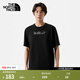北面（The North Face）短袖T恤情侶款男女同款山夏印花舒適透氣戶(hù)外夏新款|8CSX JK3/宇宙黑 M