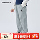 匡威（Converse）匡威童裝男童長(cháng)褲春季新款中大童女童休閑運動(dòng)束腳褲百搭衛褲 巖嶺灰 150 /63 【建議身高140-152cm】