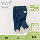 戴維貝拉（DAVE＆BELLA）女童牛仔褲加絨兒童褲子女孩長(cháng)褲洋氣小童休閑褲秋冬新款童褲 牛仔藍DB4237633-N 120 cm（建議身高110-120cm）