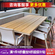 紫葉（ziye） 戶(hù)外桌椅庭院休閑伸縮桌花園塑木防水防曬露臺室外露天餐桌椅 特價(jià):1【寬板長(cháng)桌180x90】+6椅