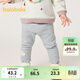 巴拉巴拉童裝寶寶褲子嬰兒長(cháng)褲兒童打底褲加絨加厚冬季萌男童女童 淺花灰00205 90