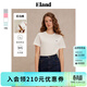 ELAND【臻棉T】衣戀T恤女甜美風(fēng)合體匹馬棉短袖上衣夏季新款 象牙白/白色(39)Ivory M /165