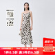 艾諾絲雅詩(shī)商場(chǎng)同款夏季新品幾何圖形波點(diǎn)側開(kāi)叉吊帶連衣裙20439005 藝術(shù)幾何 L