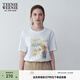 Teenie Weenie女裝簡(jiǎn)約時(shí)尚夏裝清新多巴胺大熊短袖T恤打底衫 白色 S (160)