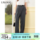 LAGOGO格雷灰百搭休閑西裝褲女拉谷谷2025年春夏新款簡(jiǎn)約通勤褲子 灰色 M