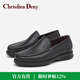 克雷斯丹尼（Chrisdien Deny）男士商務(wù)休閑鞋商務(wù)休閑鞋氧吧鞋透氣套腳一腳蹬懶人鞋 黑色GKGA707N1J 40 (250mm) 比國內碼大一碼