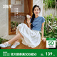 森馬（Semir）半身裙女夏季防曬涼感質(zhì)感長(cháng)裙戶(hù)外可愛(ài)優(yōu)雅溫柔甜美風(fēng)花苞裙 本白10101 M