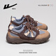 回力女鞋ins潮厚底老爹鞋春秋新款百搭休閑鞋學(xué)生運動(dòng)板鞋 灰棕 37