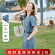 百圖betu女裝夏季新款連衣裙配腰帶棉感潮流牛仔裙子女2503D03 牛仔色 M