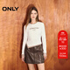 ONLY秋季時(shí)尚修身假兩件打底衫正肩字母T恤女|124302012 A01 香草奶油白 S (160) 80A