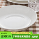 隆達骨瓷陶瓷餐具 純白盤(pán)子 高級感家用實(shí)用 骨碟菜盤(pán)西餐盤(pán) 簡(jiǎn)約健康餐盤(pán) 純白深盤(pán) 2個(gè) 7.5英寸