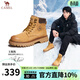 駱駝（CAMEL）復古馬丁靴經(jīng)典厚底增高情侶款戶(hù)外工裝大黃靴男鞋 G13W379132 金黃色(男款) 41