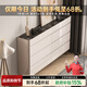 印象斑斕斗柜臥室烤漆床尾收納柜現代簡(jiǎn)約超薄輕奢四五八斗柜抽屜儲物柜 1.6m/鋼琴烤漆+灰色玻璃/八斗