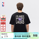 NBA【新款】官方勇士/湖人籃球吸濕透氣男女同款純棉短袖T恤情侶百搭 黑色(洛杉磯湖人) 2XL