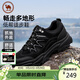 駱駝牌 男鞋戶(hù)外休閑徒步鞋緩震抓地防滑登山鞋 P15A307024 黑色 40